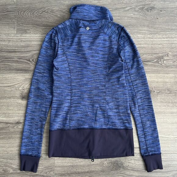 LULULEMON Nice Asana Jacket Size 4 Wee Are From Space Cadet Blue Luon Full Zip - Picture 8 of 11